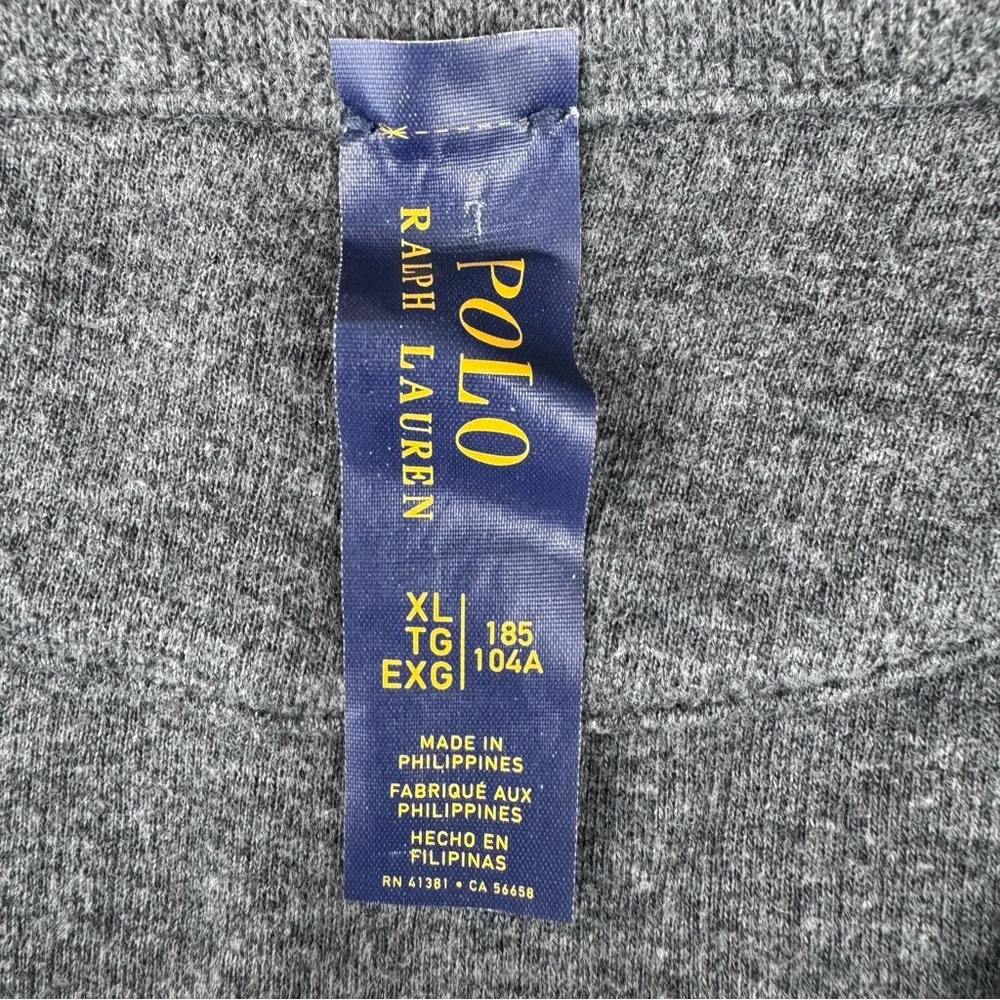 Polo Ralph Lauren reversible quarter zipper sweatshirt in blue and gray. Size XL